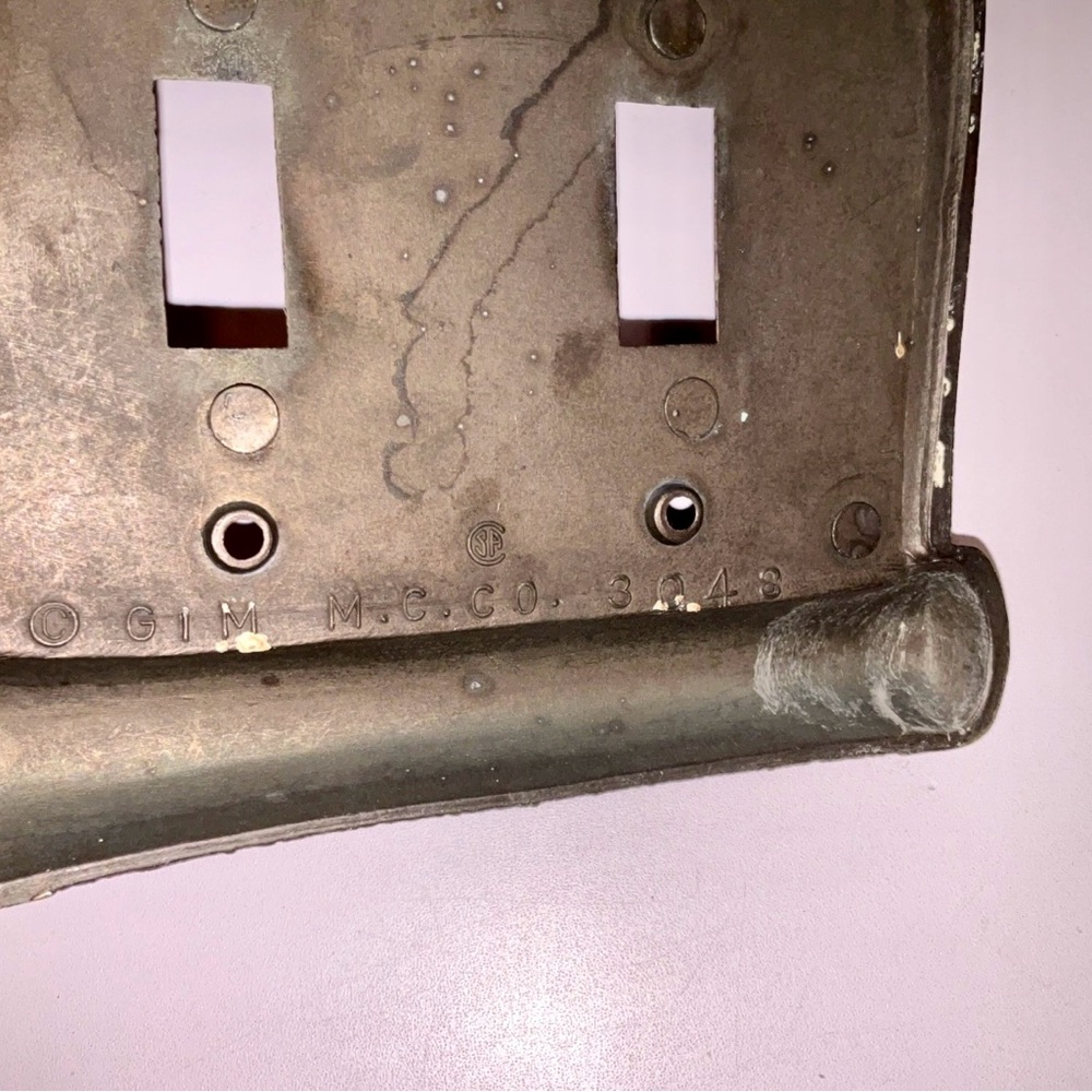 M.C. Co. GIM 3048 1967 Eagle John Quincy Adams Double Toggle Metal Switch Plate - Picture 6 of 7